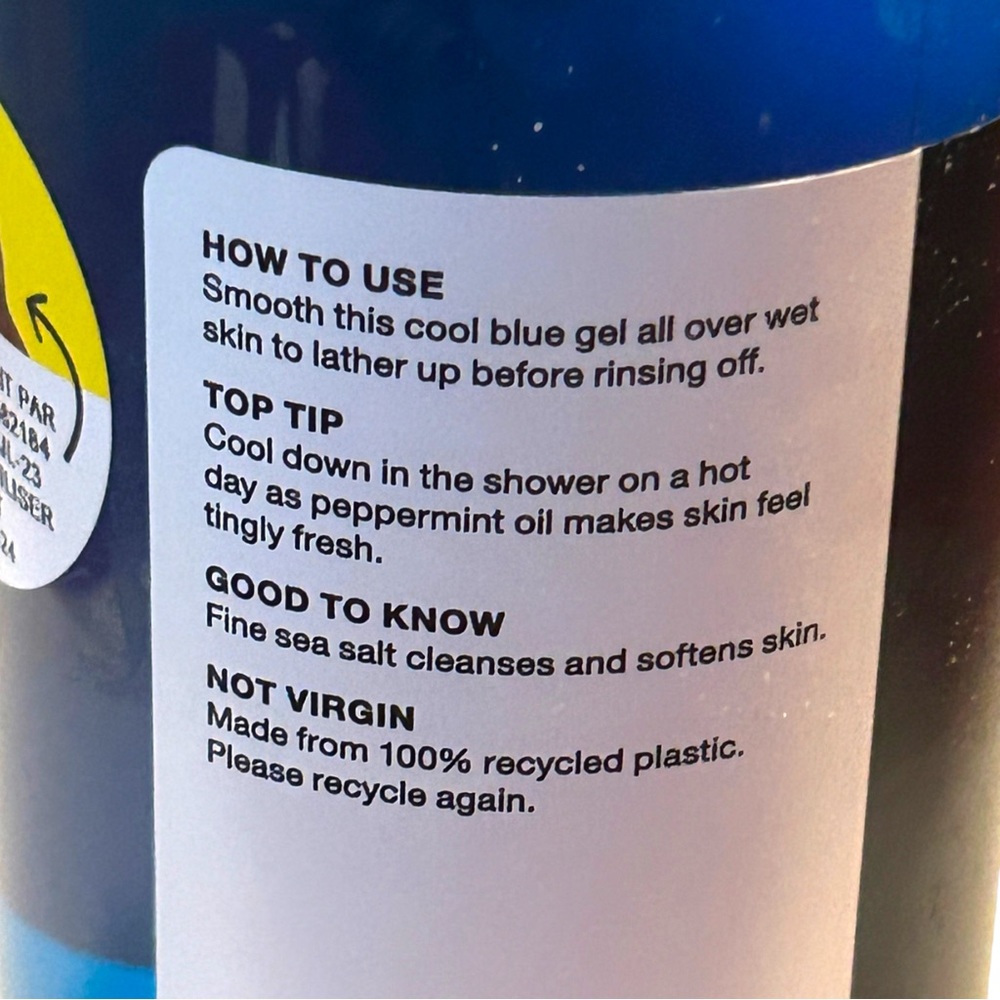Lush Kitchen Exclusive Freeze Peppermint Sea Salt Shower Gel Body Wash NWT - Picture 8 of 12
